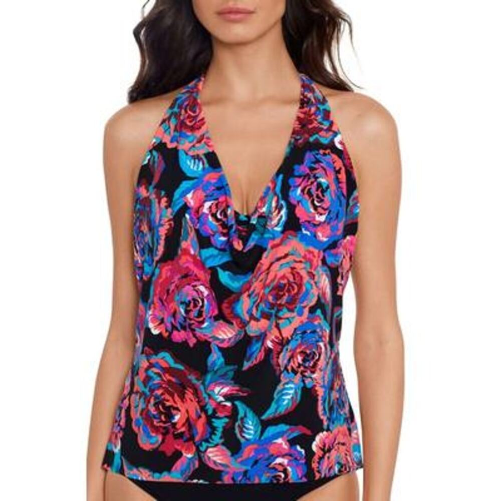 Magicsuit Women's Sonic Blooms Sophie Underwire Tankini Top black multi 14 $128 - Picture 4 of 9